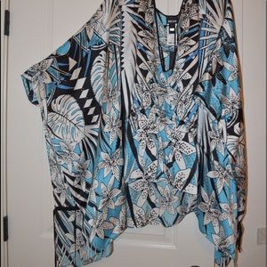 JustCavalli 100% Silk Cover Up Shirt